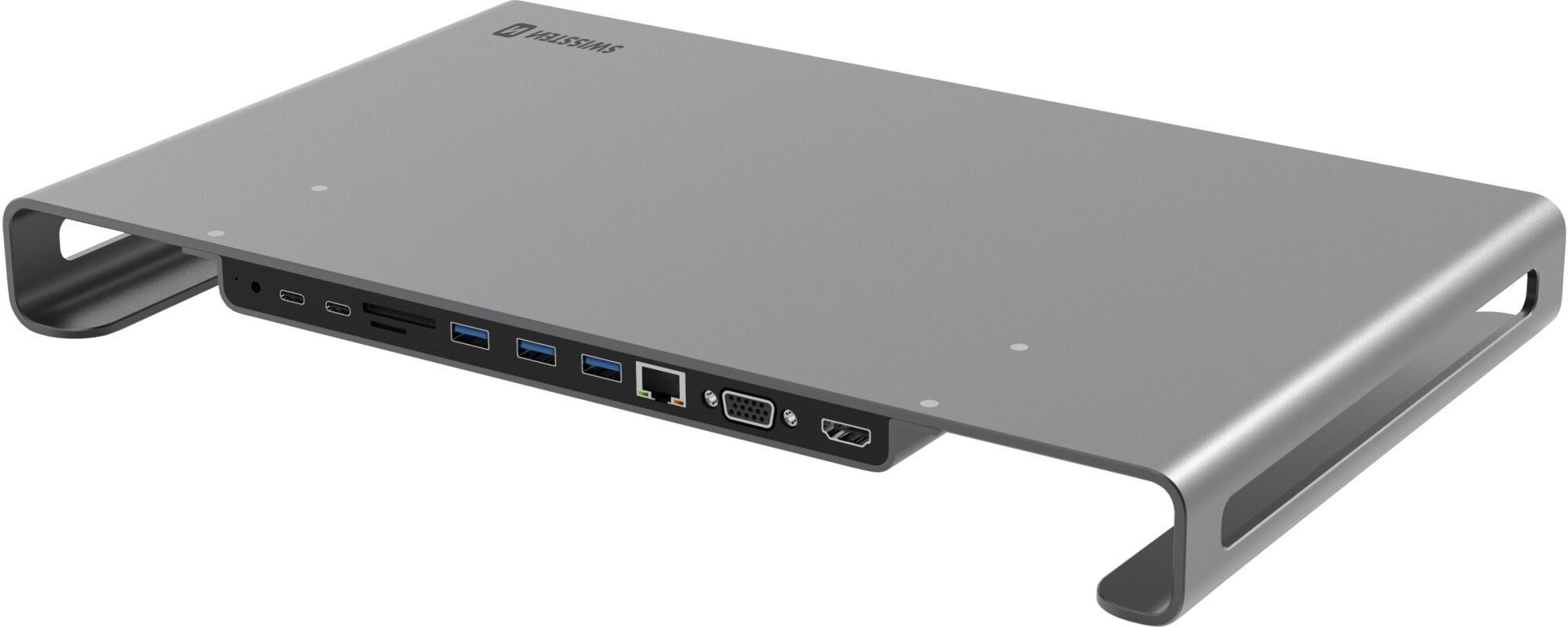 Port replikátor Swissten USB-C HUB DOCK Aluminium