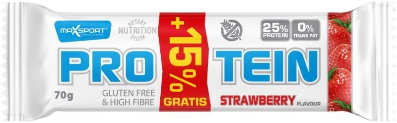 Protein szelet Max Sport Protein eper GF +15%