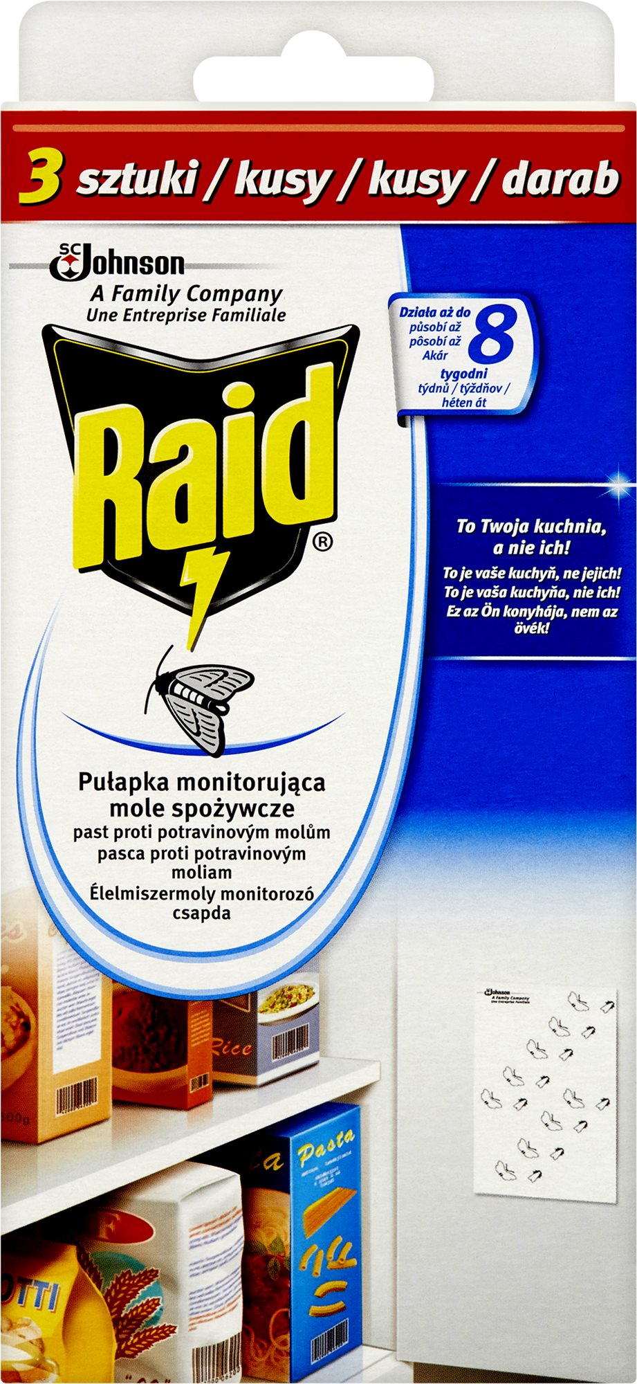 Rovarcsapda RAID ételmoly ellen 3 db