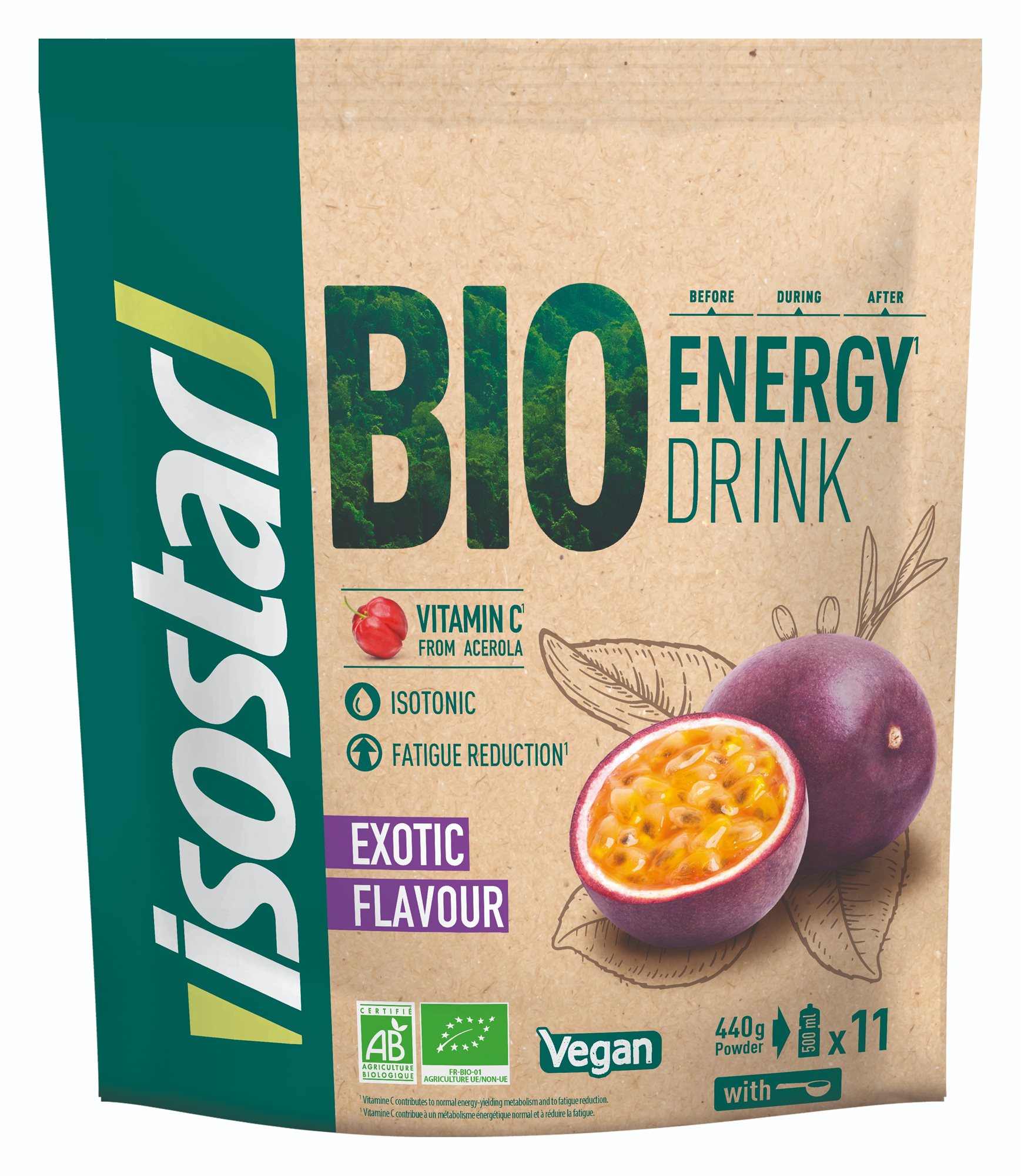 Sportital Isostar BIO energiaital por 440 g Egzotikus gyümölcsök