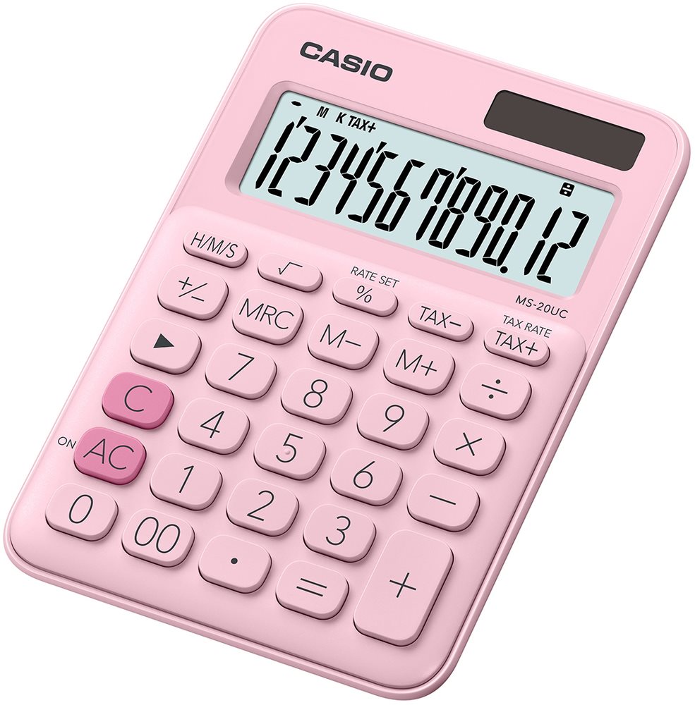 Számológép CASIO MS 20 UC rózsaszín