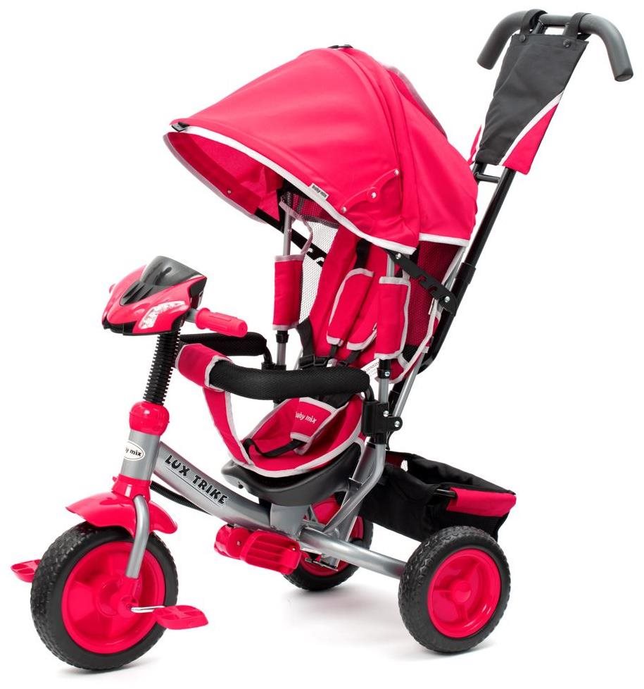 Tricikli BABY MIX Gyerek tricikli LED világítással Lux Trike rózsaszín