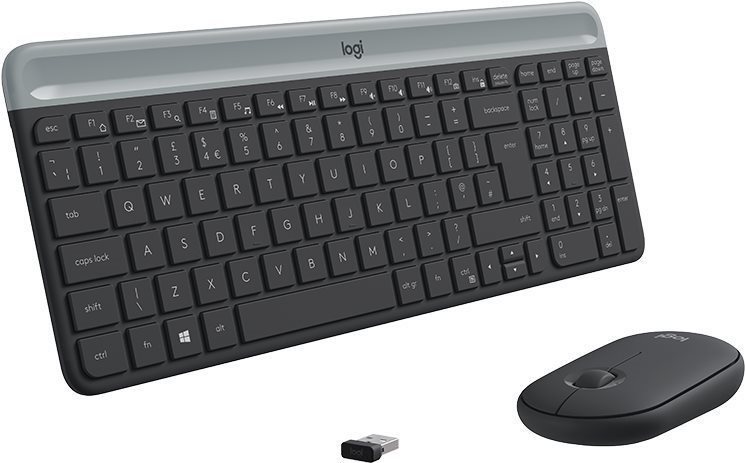 Billentyűzet+egér szett Logitech Slim Wireless Combo MK470 Graphite - US INTL