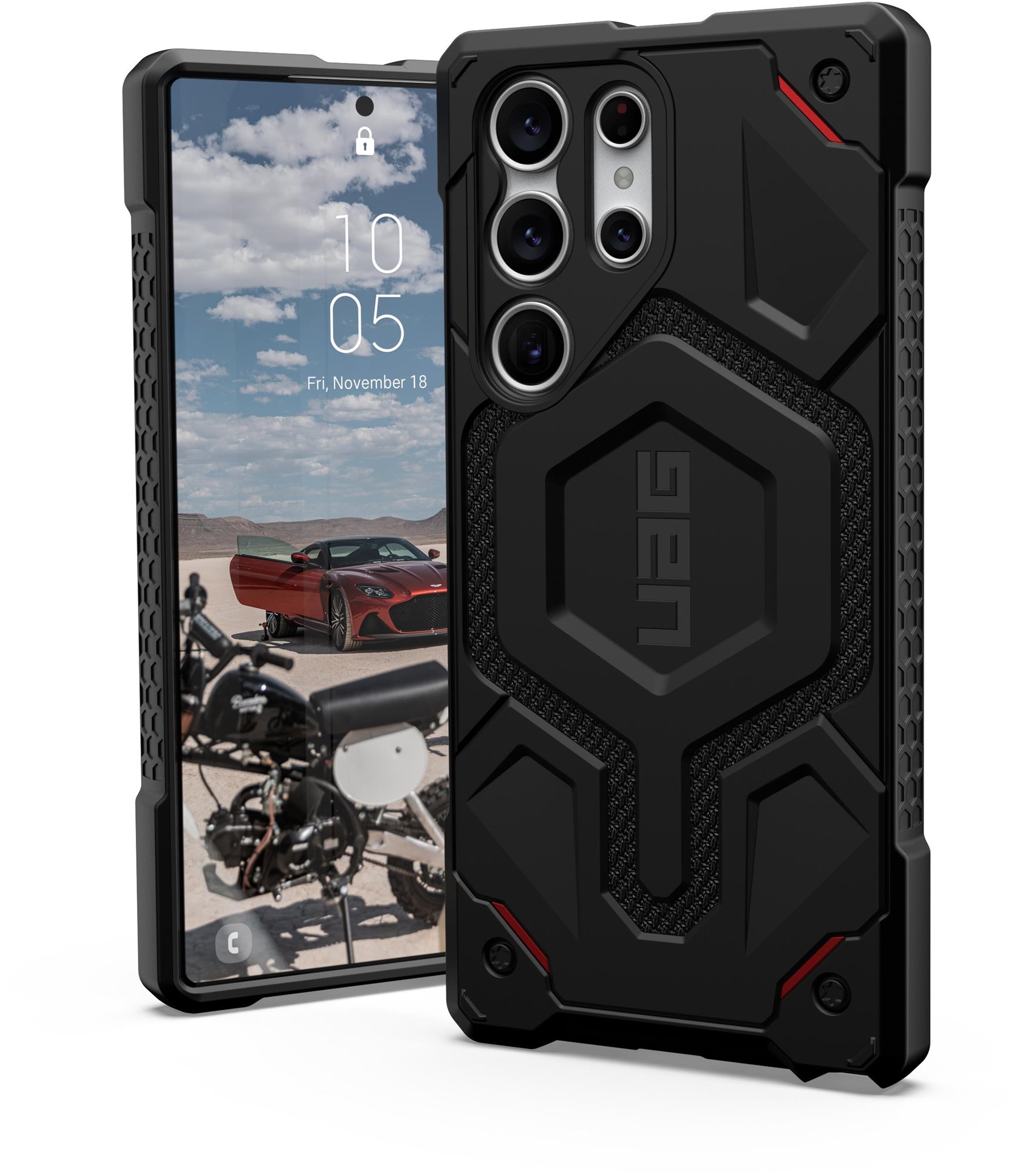 Kryt na mobil UAG Monarch Pro Kevlar Black Samsung Galaxy S23 Ultra