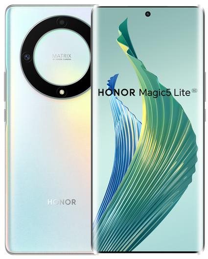 Mobiltelefon Honor Magic5 lite 5G 6 GB/128 GB ezüst