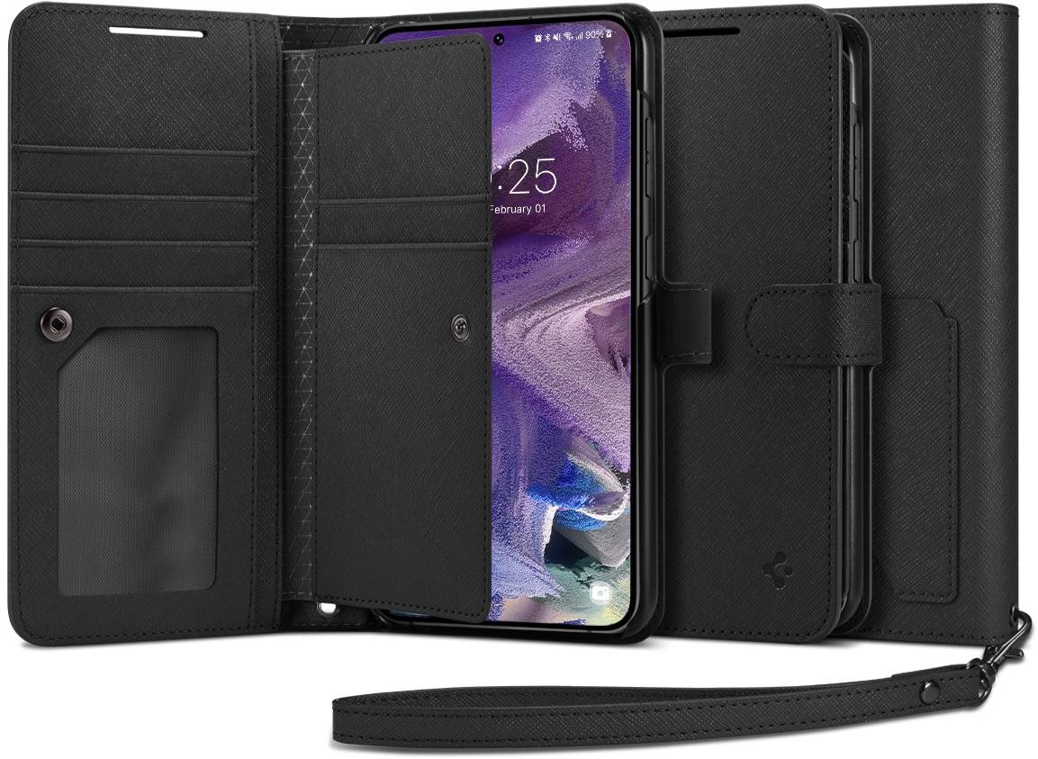 Telefon tok Spigen Wallet S Plus Black Samsung Galaxy S23 tok