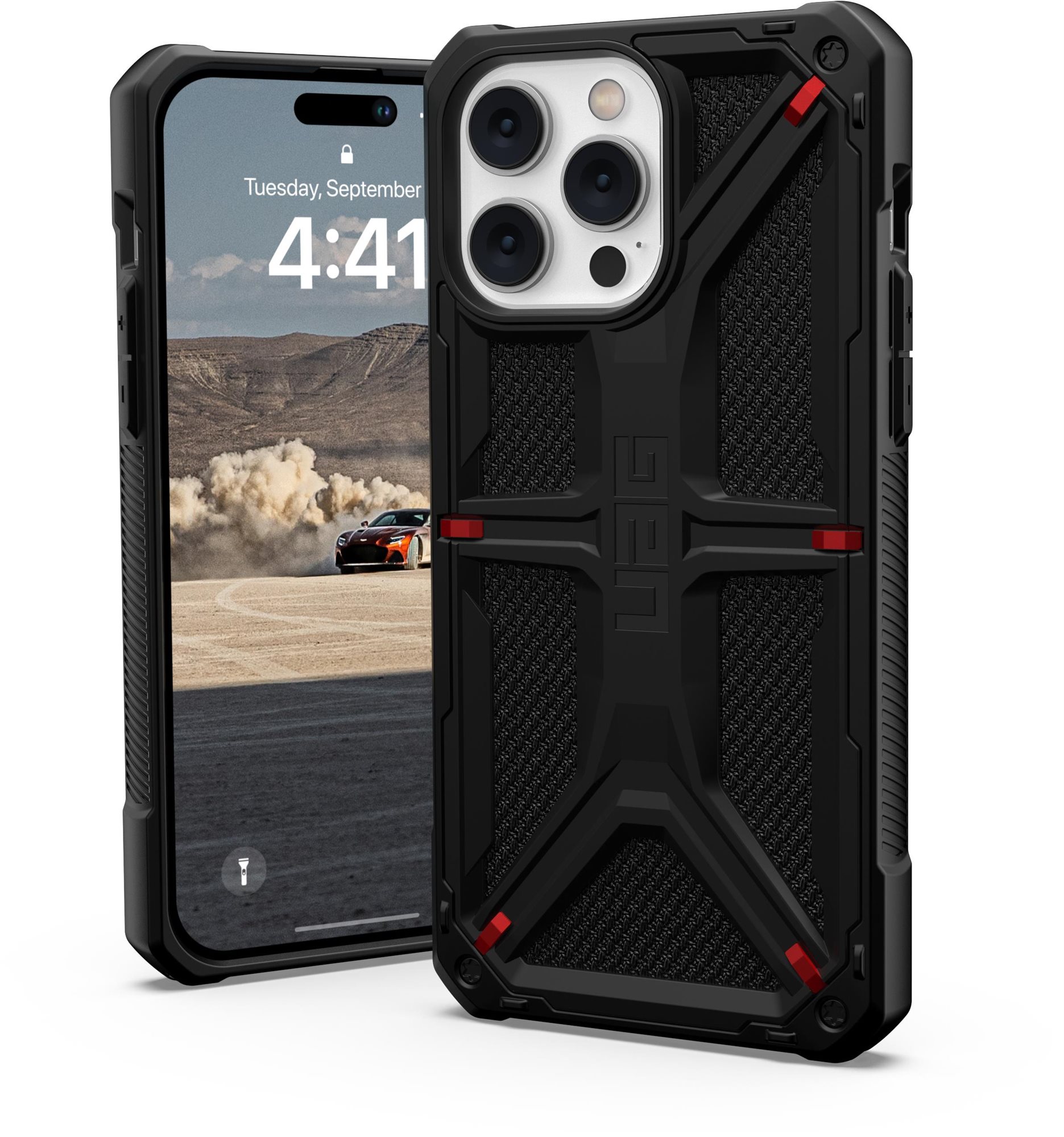 Telefon tok UAG Monarch Kevlar iPhone 14 Pro Max fekete tok