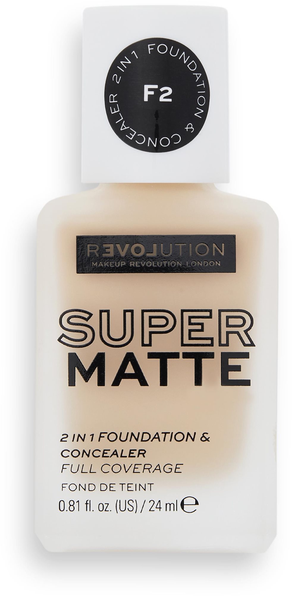 Alapozó REVOLUTION RELOVE Supermatte Foundation F2 24 ml