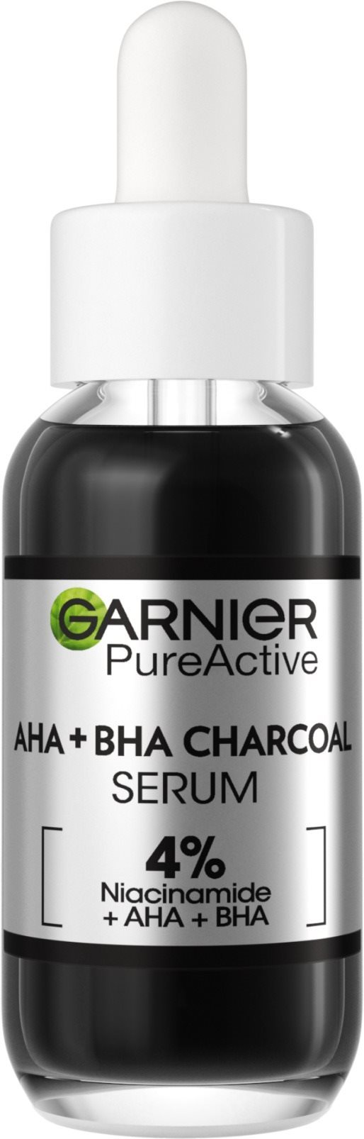 Arcápoló szérum GARNIER Pure Active AHA + BHA CHARCOAL Bőrhibák elleni szérum