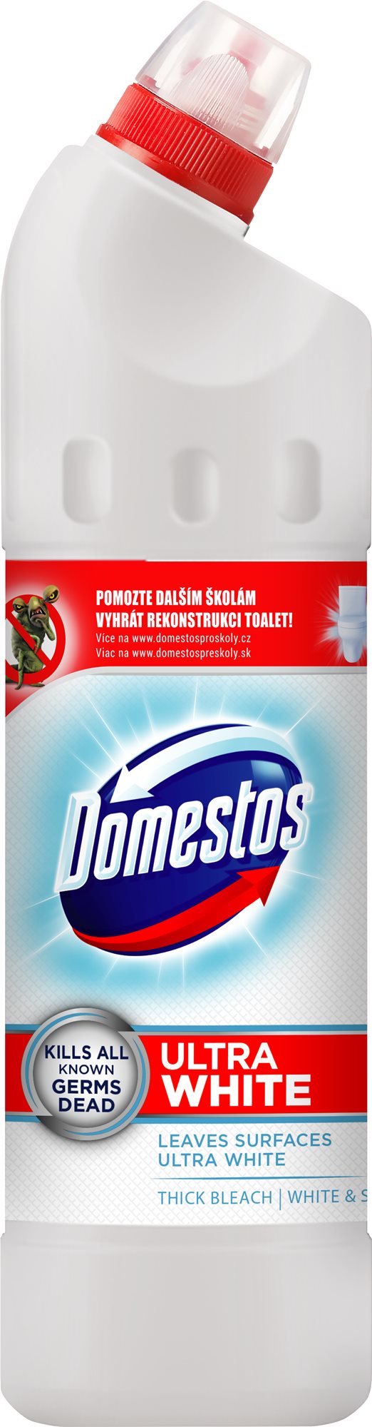 Fertőtlenítő Domestos Ultra White & Shine folyékony fertőtlenítő és tisztítószer 750ml