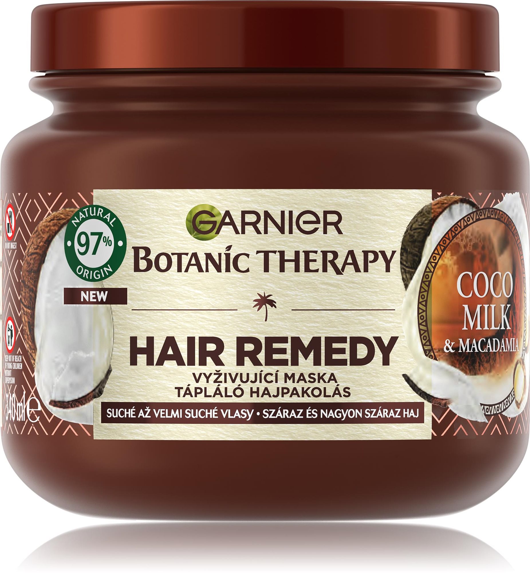 Hajpakolás GARNIER Botanic Therapy Hair Remedy Coco Milk Macadamia 340 ml