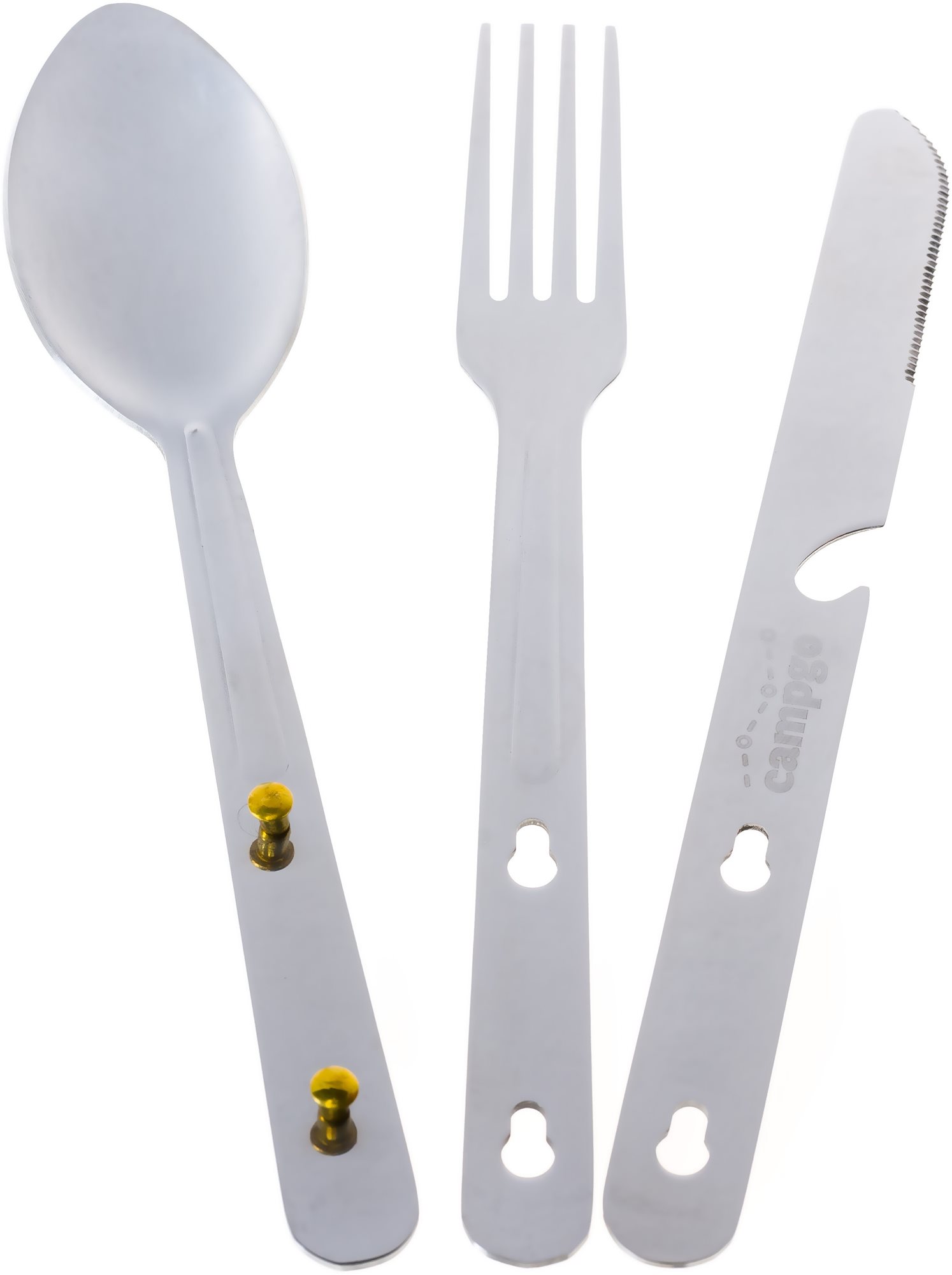 Kemping edény Campgo Steel Cutlery 3pcs Set