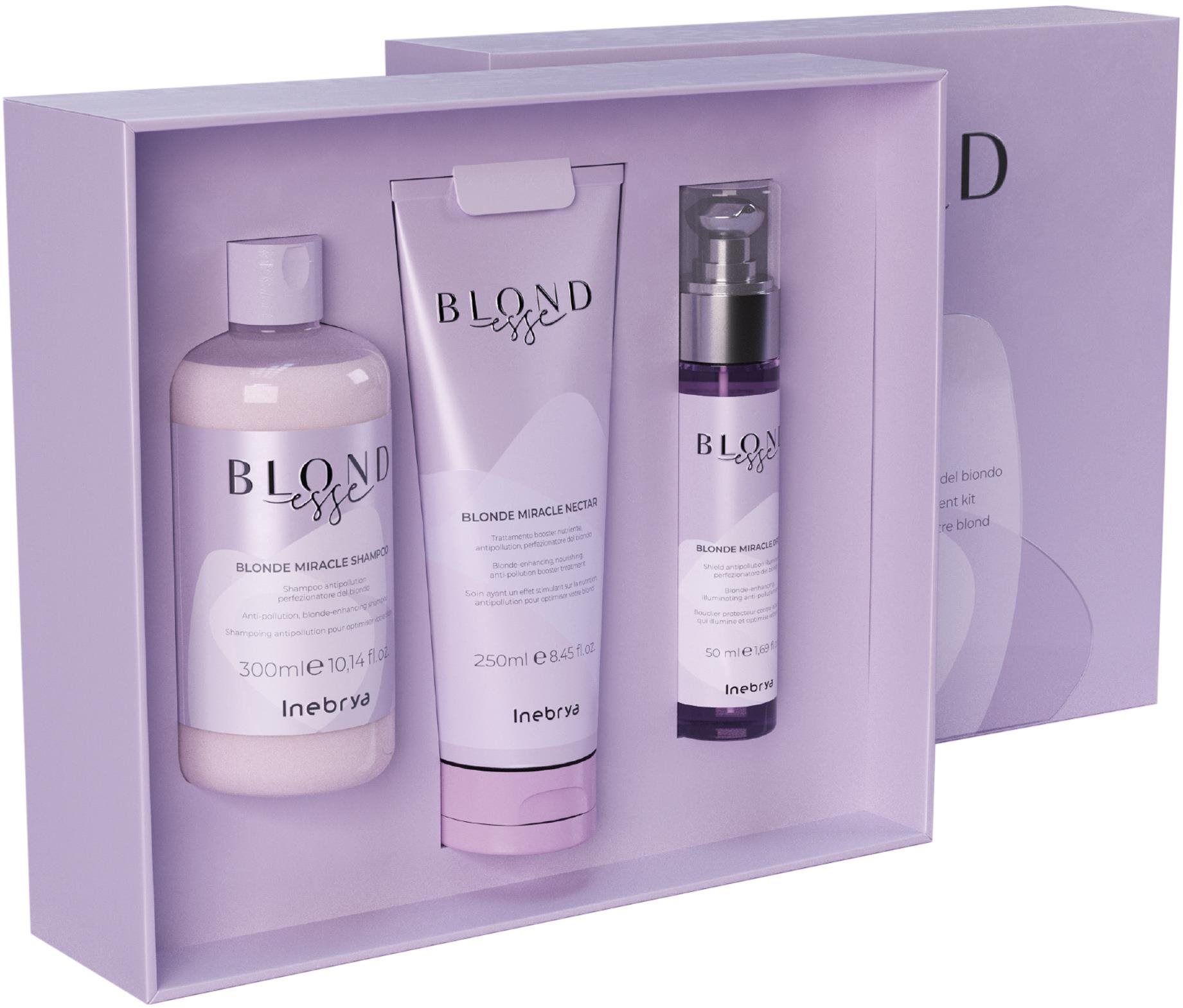 Kozmetikai ajándékcsomag INEBRYA BLONDesse Blonde Miracle Kit Set 600 ml