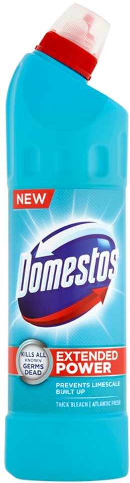 WC gél Domestos Extended Power Atlantic folyékony fertőtlenítő és tisztítószer 750ml