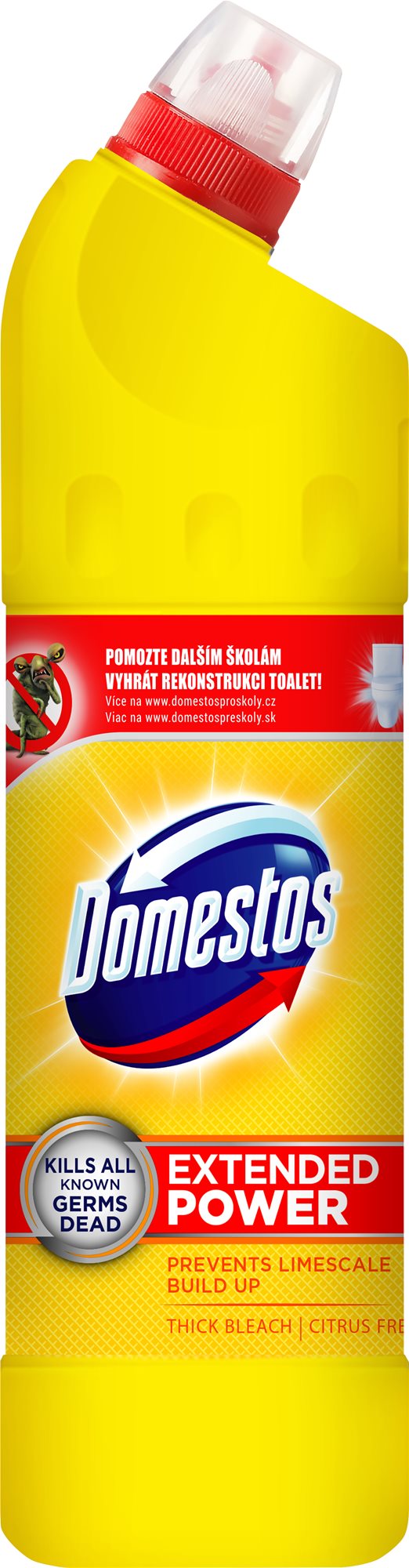 WC gél Domestos Extended Power Citrus folyékony fertőtlenítő és tisztítószer 750ml