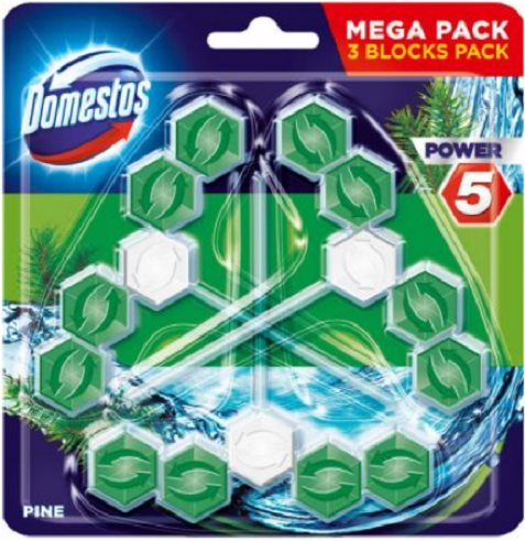 WC golyó DOMESTOS Power 5 Pine 3 x 55 g