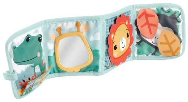 Babajáték Fisher-price Puha leporelló dzsungel állatokkal