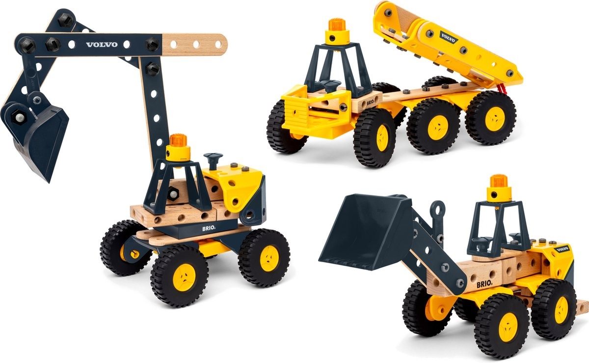 Építőjáték Brio Játékszett 34597 Brio Builder Építőjáték Építőipari Volvo jármű