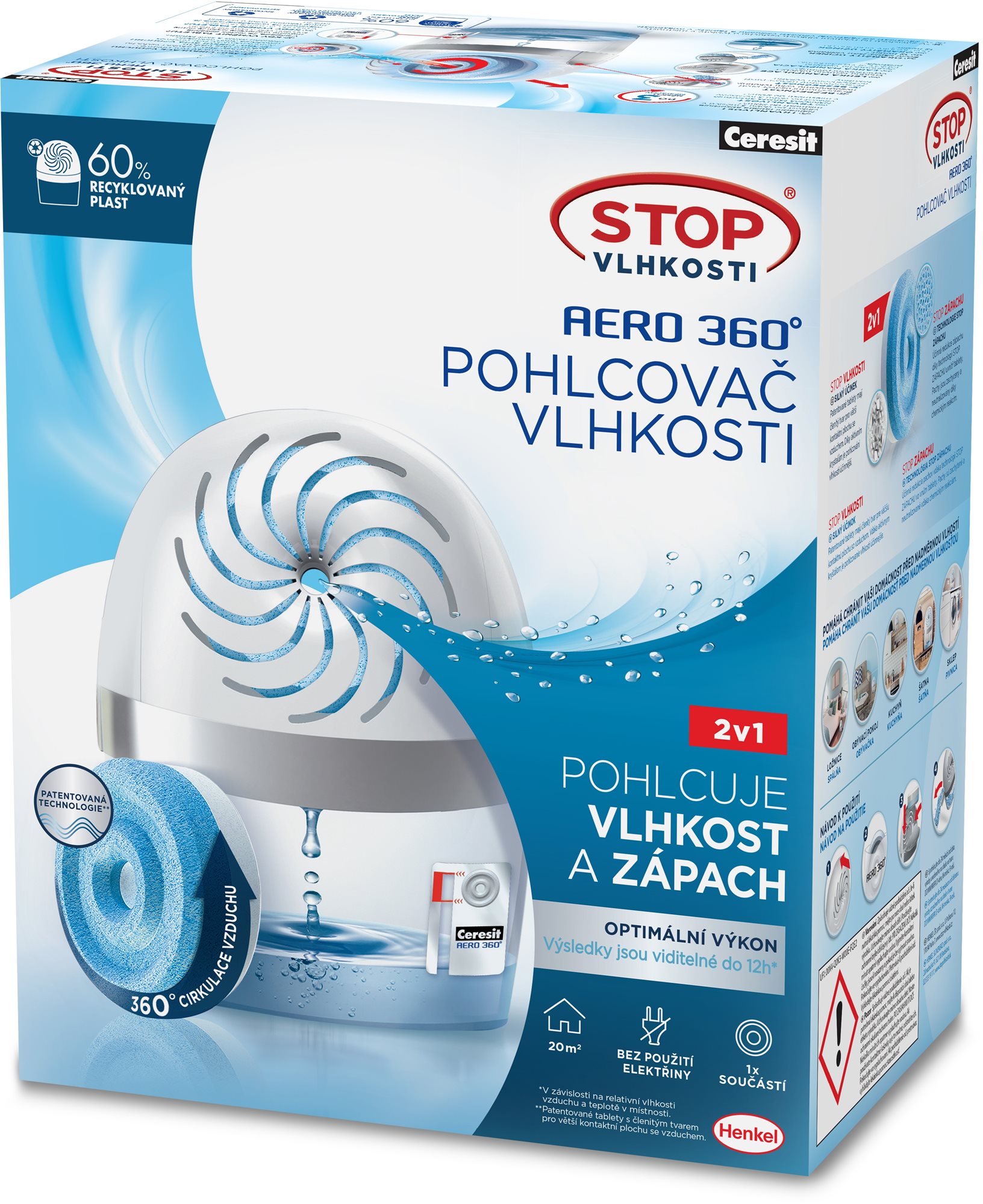 Páramentesítő CERESIT Stop Moisture Aero 360° fehér 450 g