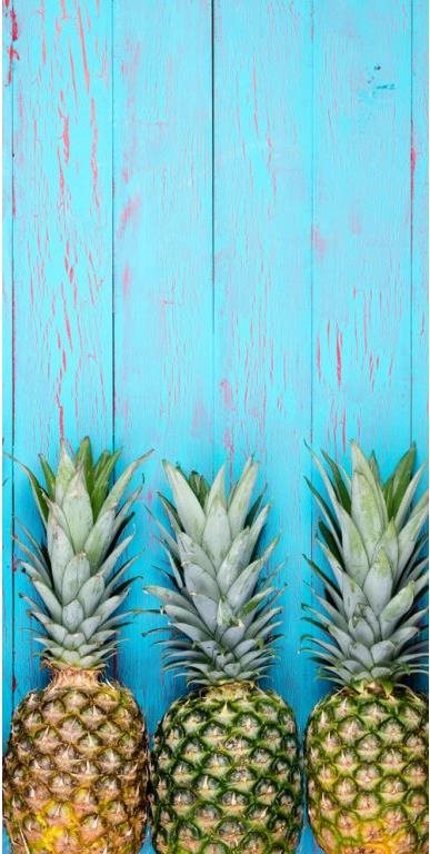 Gyerek fürdőlepedő CARBOTEX Ananas Blue 70×140 cm