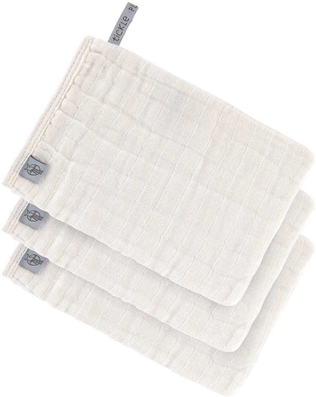 Mosdókesztyű Lässig Muslin Wash Glove Set Milky 13 × 22 cm