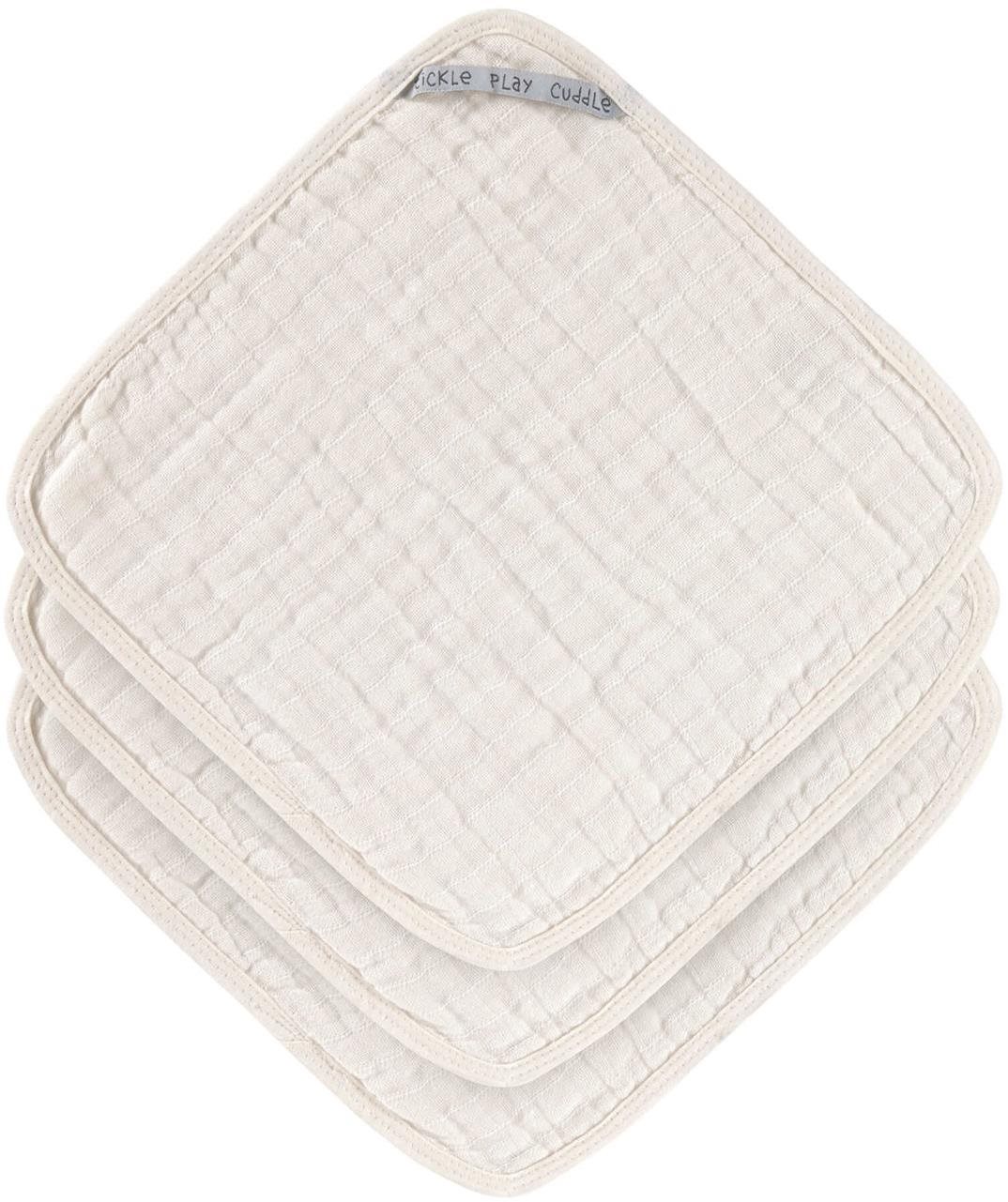 Mosdókesztyű Lässig Muslin Washcloth Set Milky 30 × 30 cm