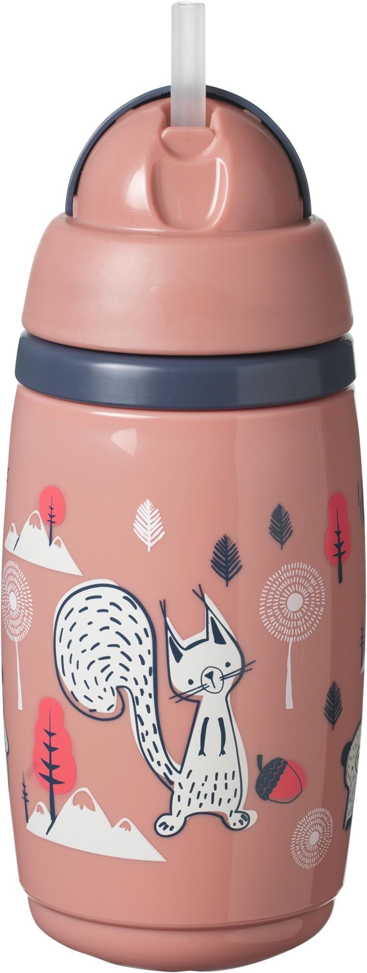 Thermo bögre Tommee Tippee Superstar szívószállal 12m+ Pink