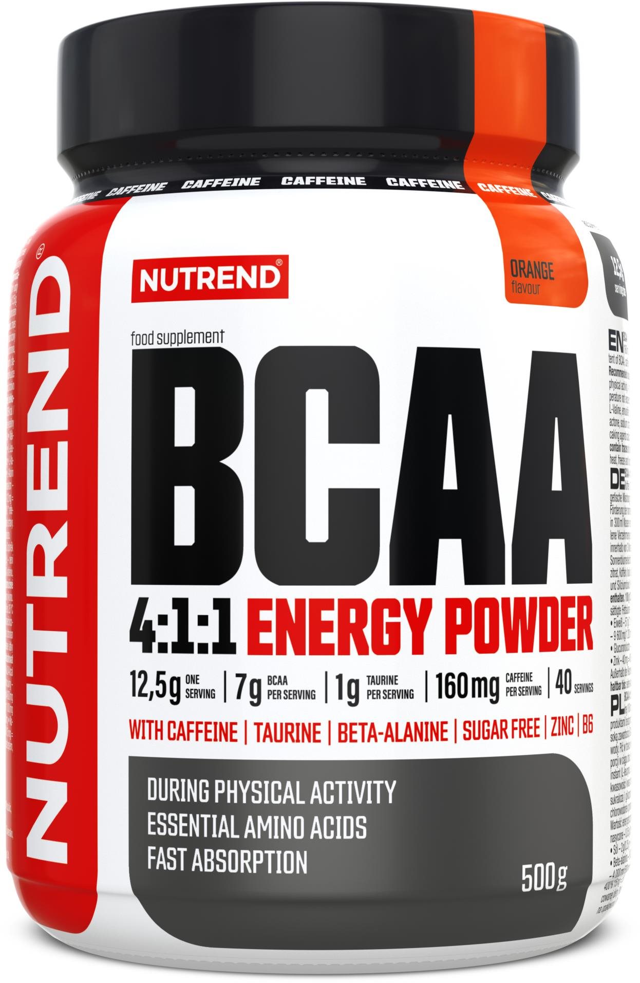 Aminosav Nutrend BCAA Energy Mega Strong Powder