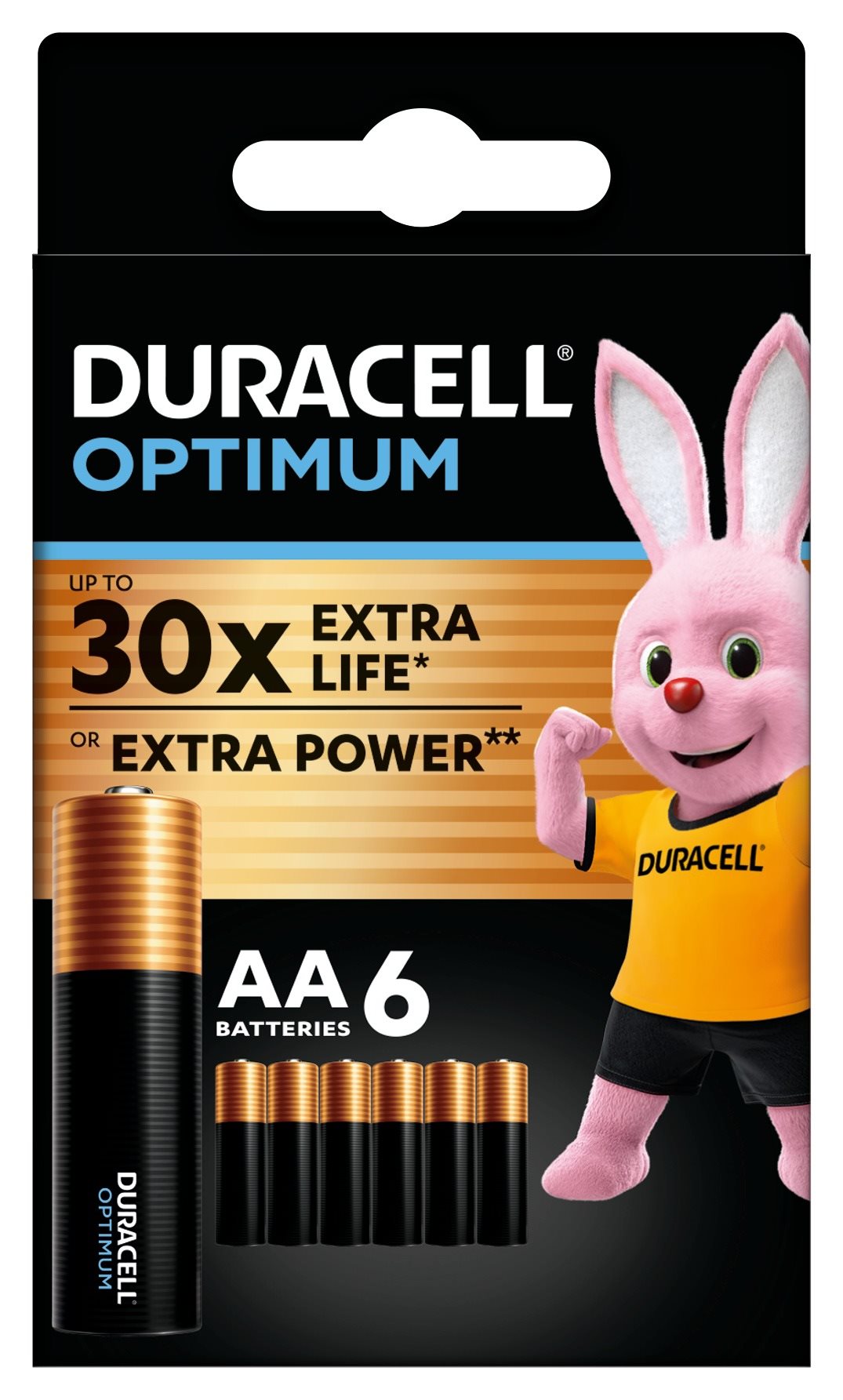 Eldobható elem DURACELL Optimum alkáli elem AA