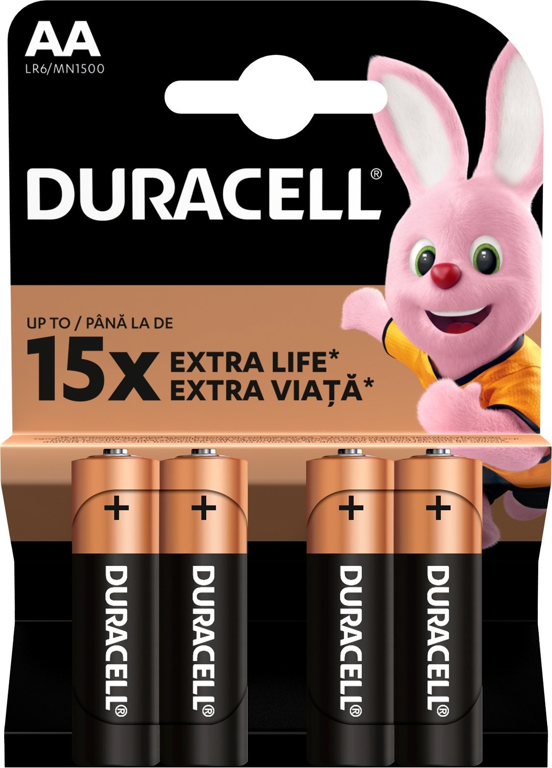 Eldobható elem Duracell Basic alkáli elem 4 db (AAA)