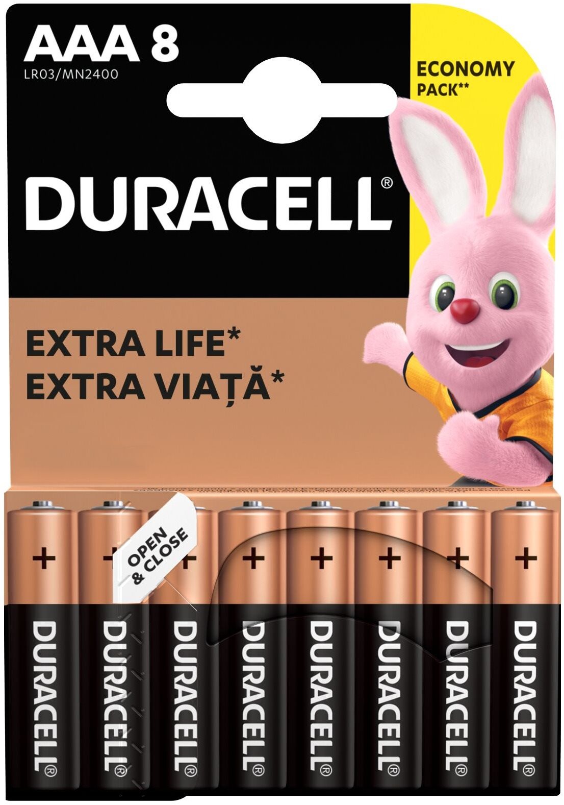 Eldobható elem Duracell Basic alkáli elem 8 db (AAA)