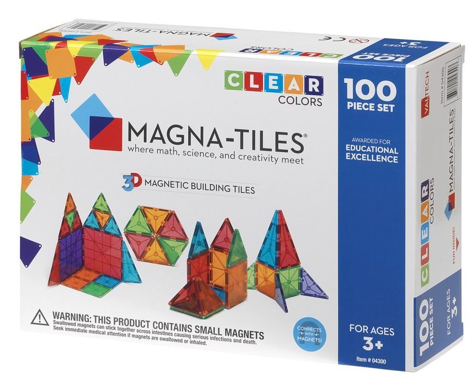 Építőjáték Magna-Tiles 100 átlátszó