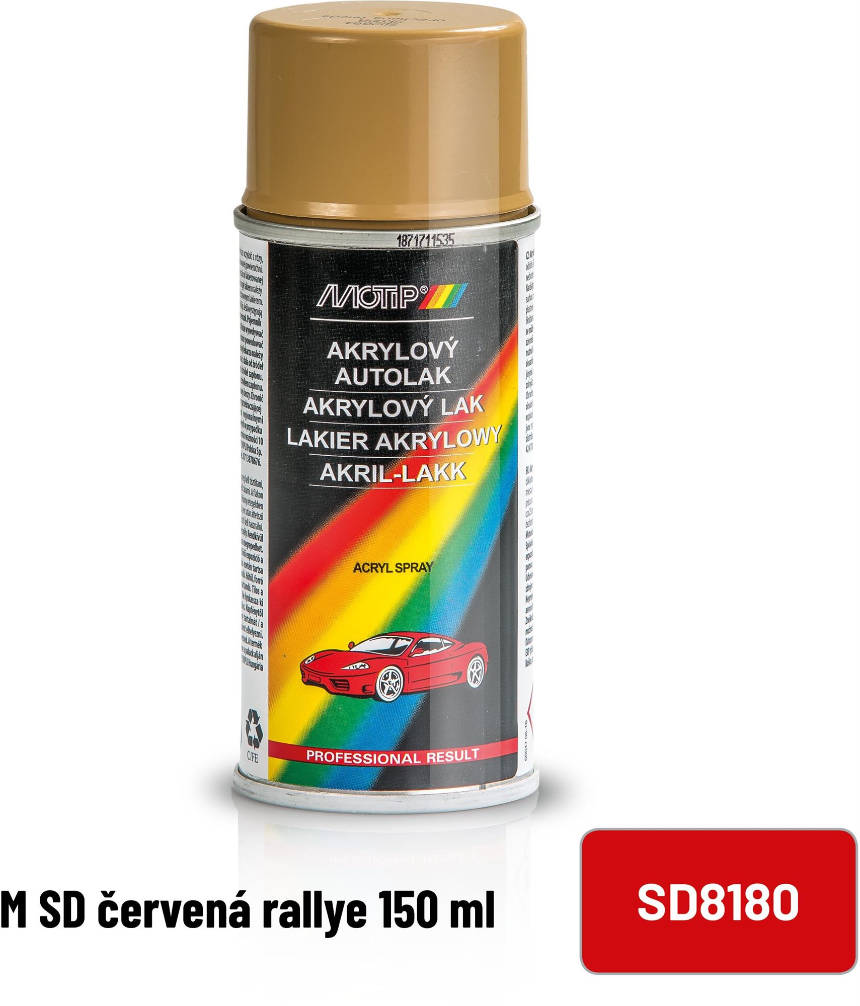 Festékspray MOTIP M SD piros rally 150ml