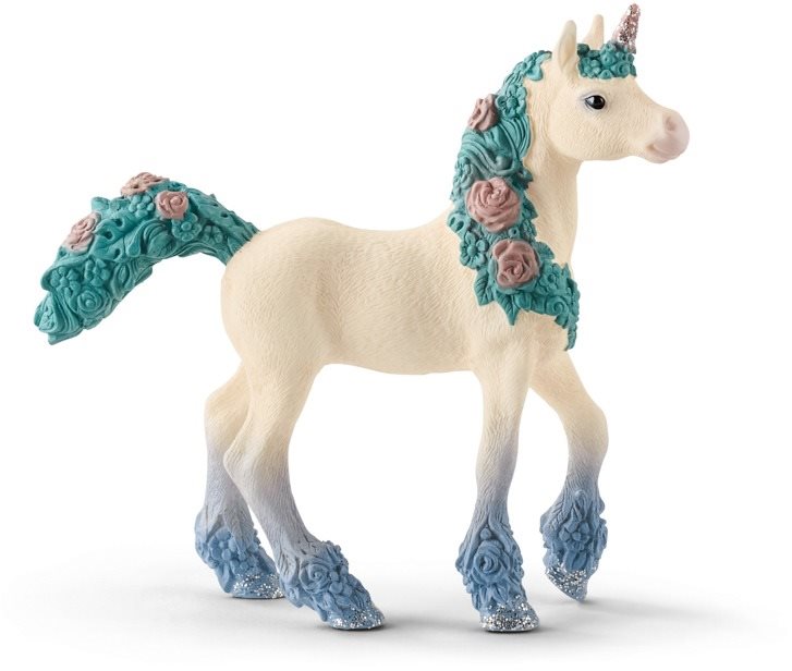 Figura Schleich 70591 Egyszarvú csikó virág