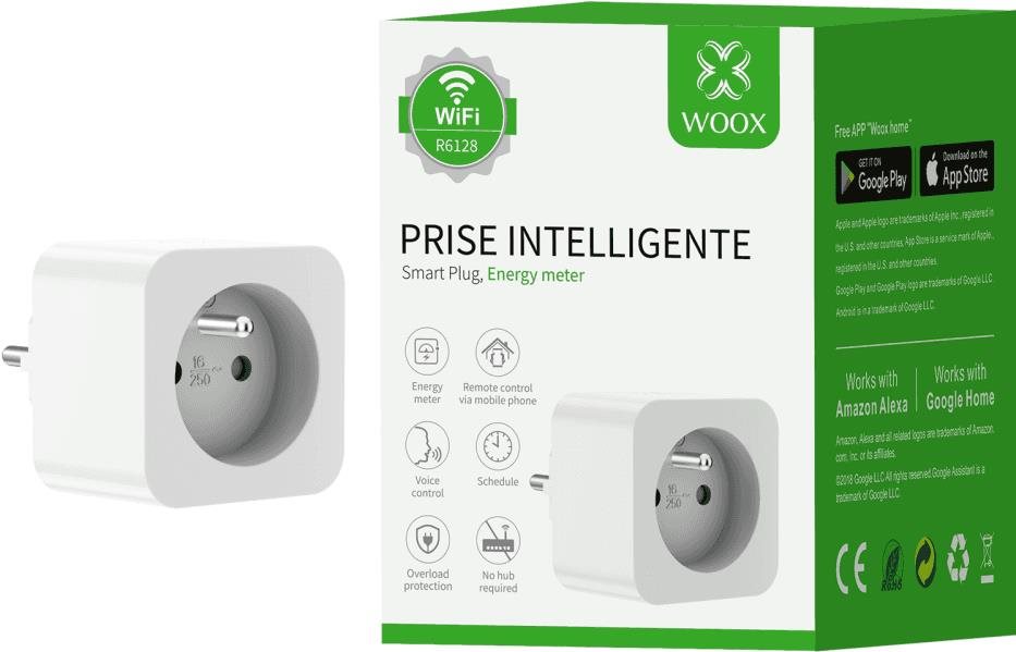 Okos konnektor WOOX R6128 Smart Plug 16A FR Type E with Energy Monitor