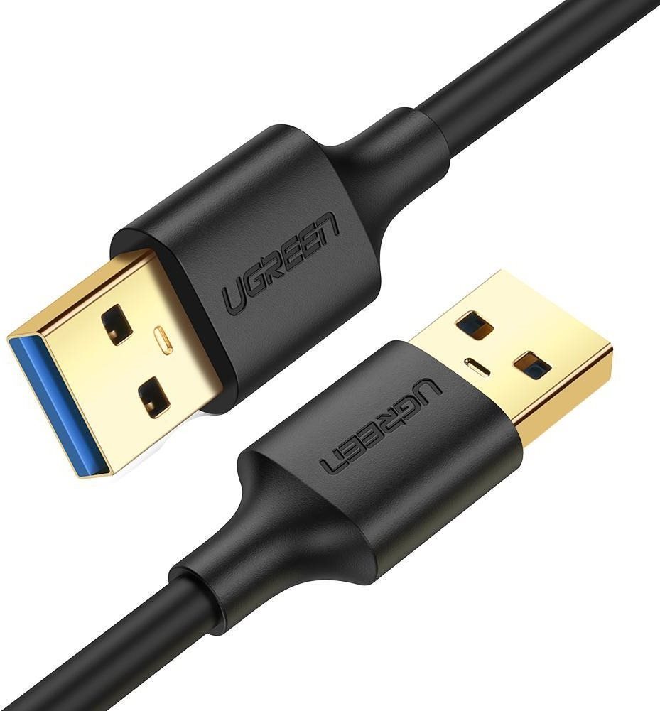 Adatkábel Ugreen USB 3.0 (M) to USB 3.0 (M) Kábel Fekete 0.5m