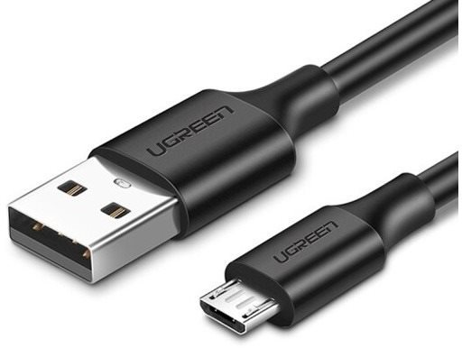 Adatkábel Ugreen micro USB Kábel Fekete 0.25m