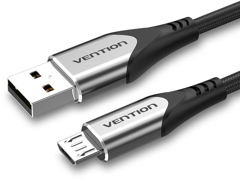 Adatkábel Vention Luxury USB 2.0 -> microUSB Cable 3A Gray 1