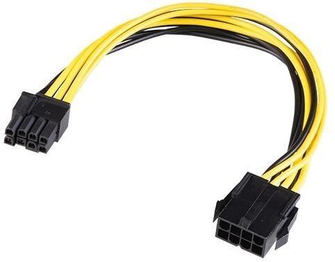 Átalakító AKASA 12V ATX 8-Pin to PCIe 6+2 pin Adapter Cable