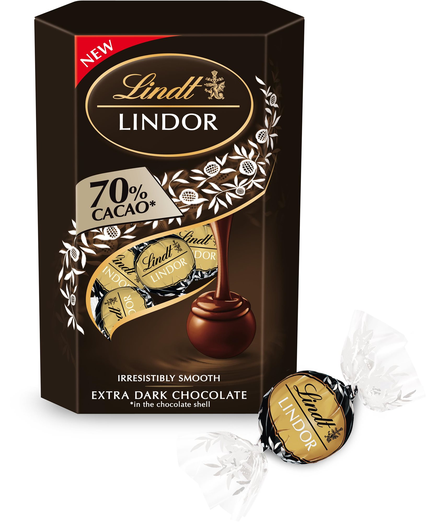 Bonbon LINDT Lindor Praliné golyók Dark 70% 337 g