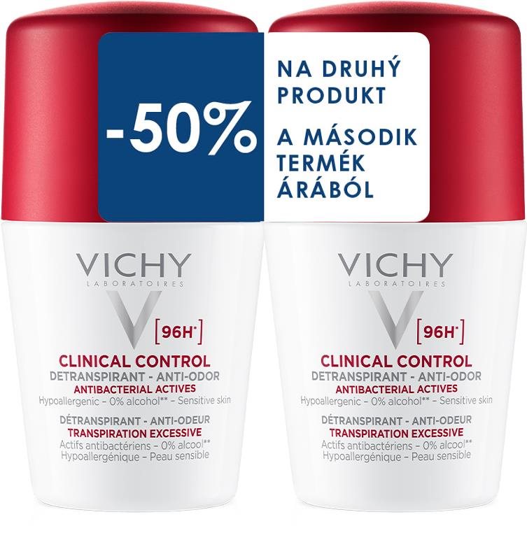 Dezodor VICHY 96H Detranspirant Dezodor DUO 2 × 50 ml