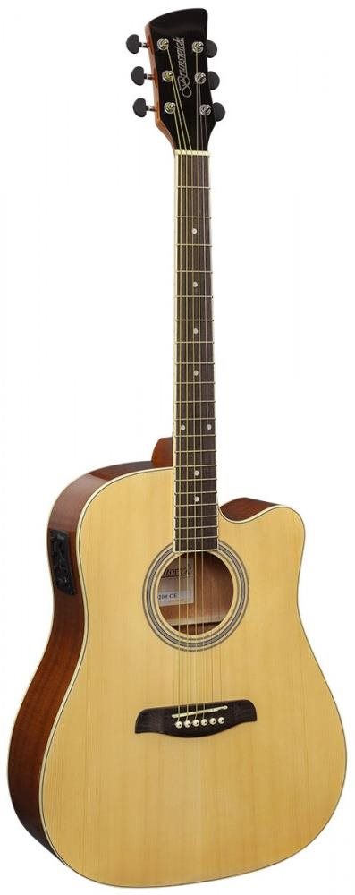 Elektroakusztikus gitár Brunswick Dreadnought BD200CE Natural