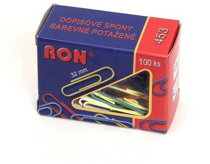 Gemkapcsok RON 453 B 32 mm-es színes - 100 darabos kiszerelésben