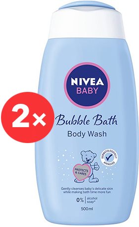 Gyerek habfürdő NIVEA Baby Cream Bath 2× 500 ml