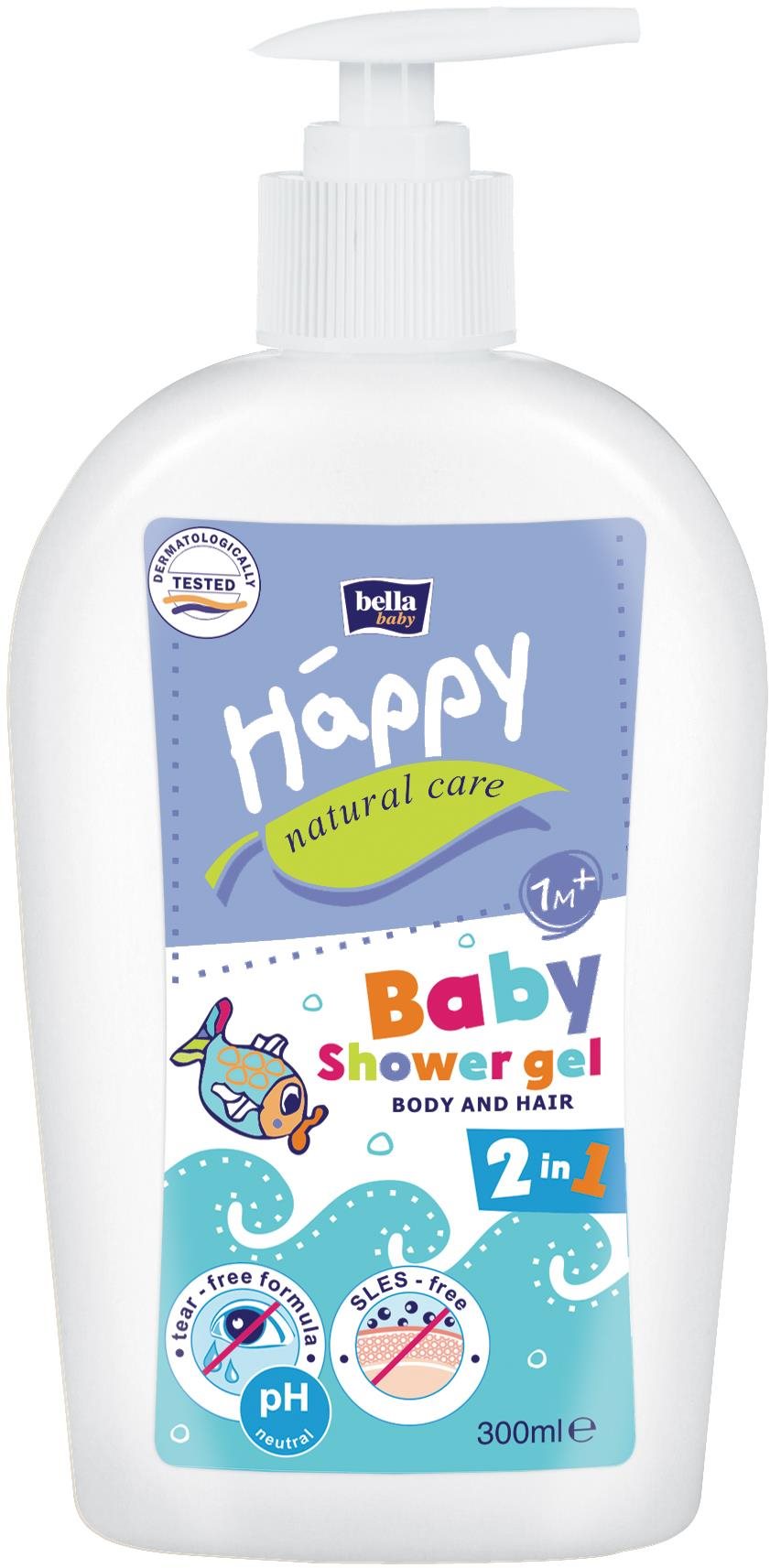 Gyerek tusfürdő Bella Baby Happy Natural Care tusfürdő és sampon