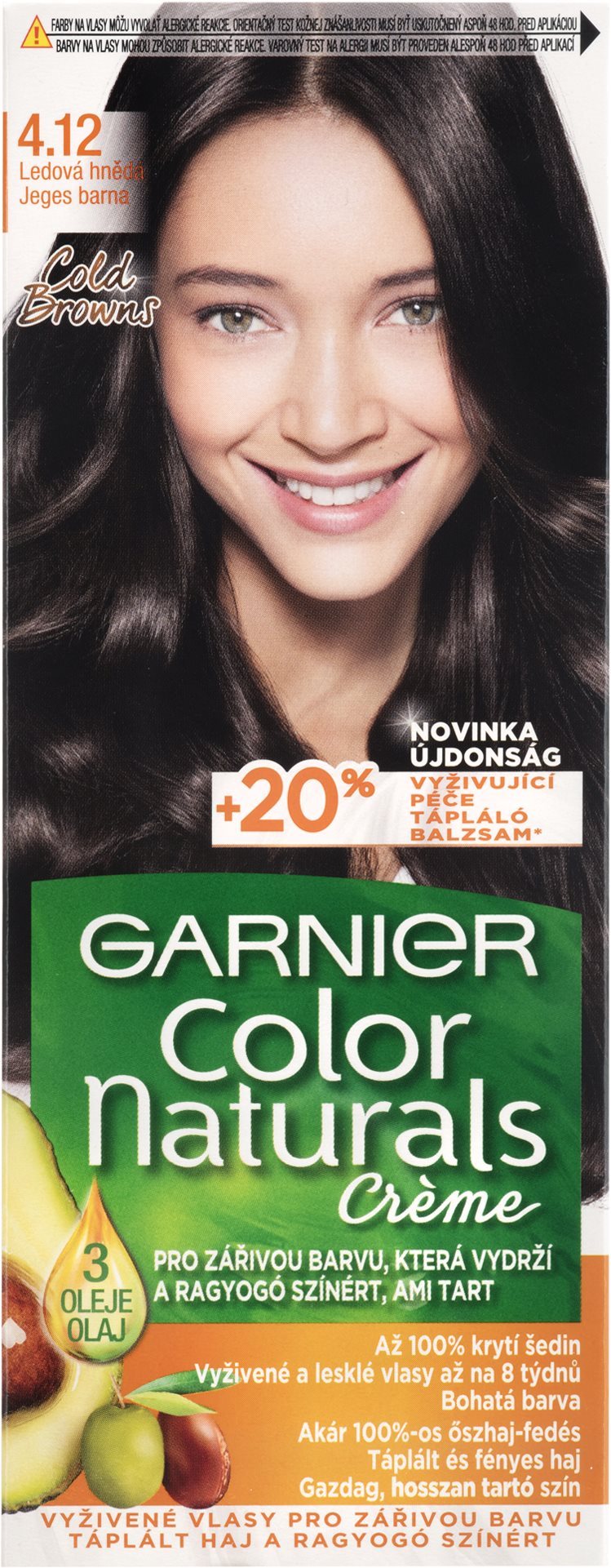 Hajfesték GARNIER Color Naturals  4.12 Jeges barna 112 ml