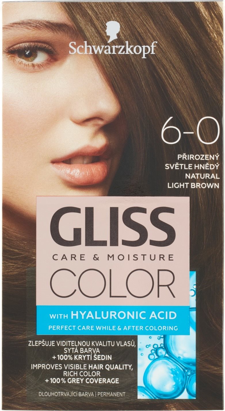 Hajfesték SCHWARZKOPF GLISS COLOR 6-0 Természetes világosbarna 60 ml