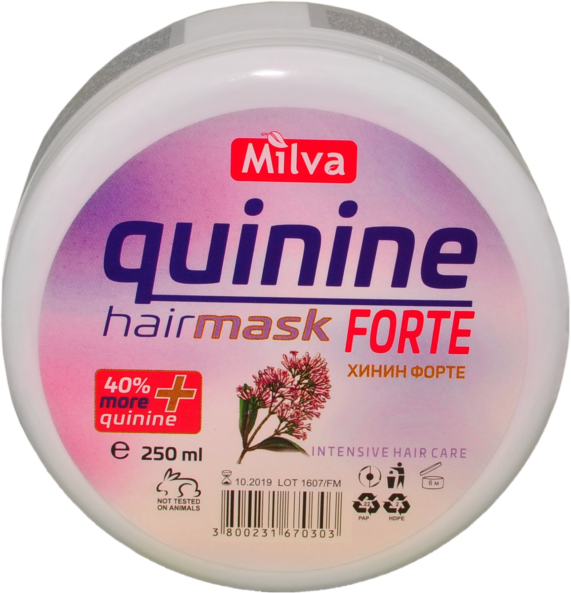 Hajpakolás MILVA Kinin maszk Forte 250 ml