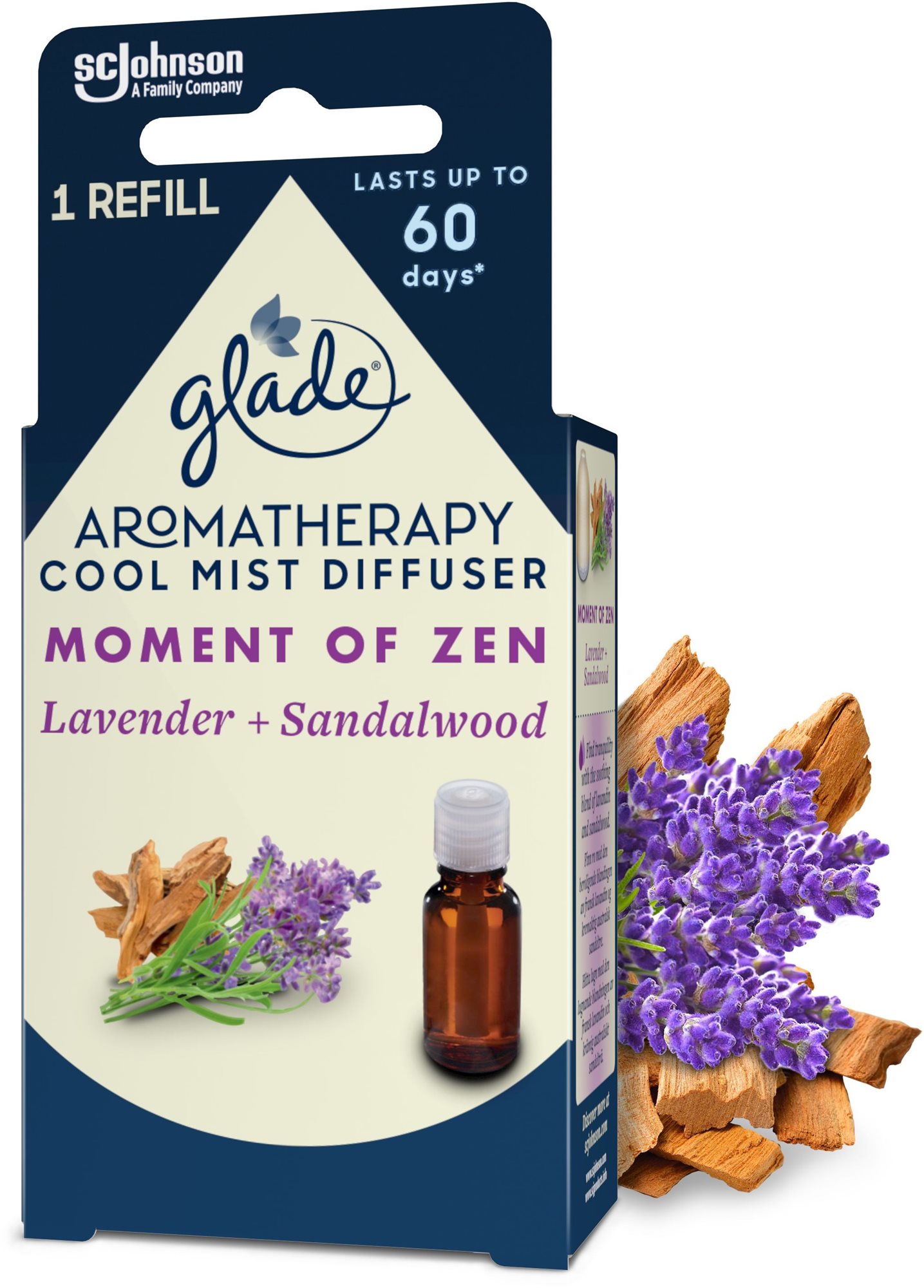 Illóolaj GLADE Aromatherapy Cool Mist Diffuser Moment of Zen utántöltő 17