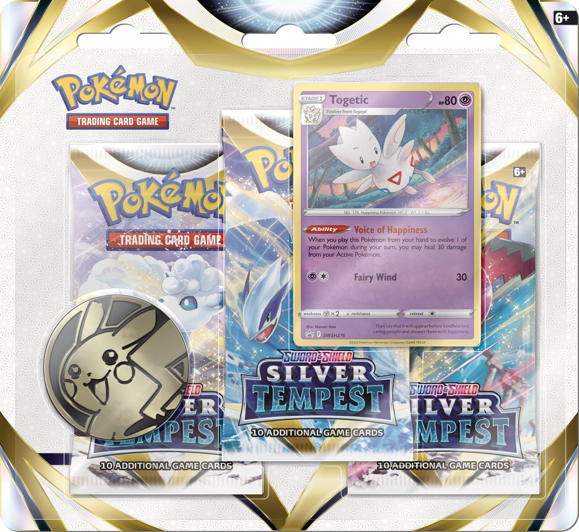 Kártyajáték Pokémon TCG: SWSH12 Silver Tempest - 3 Blister Booster